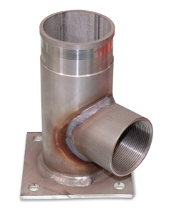 Suction pipe, SST, Ø 76,0 mm with flange, with supports(PZ00